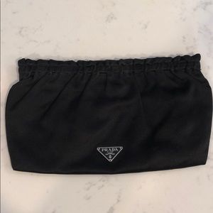 Small Black Prada Clutch